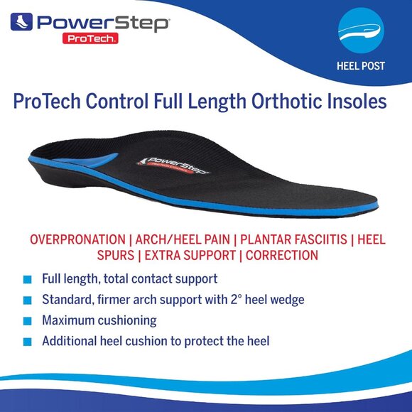 Orthotics for Overpronation Flat Feet Heel Pain Shoe Insert Size M-9.5 W-11.5 - Picture 2 of 6